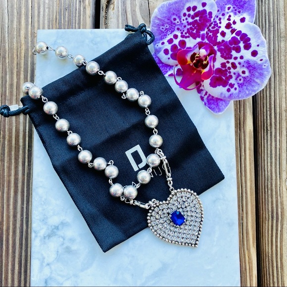 DANNIJO Mercer Crystal Heart Necklace NWT - Picture 14 of 16